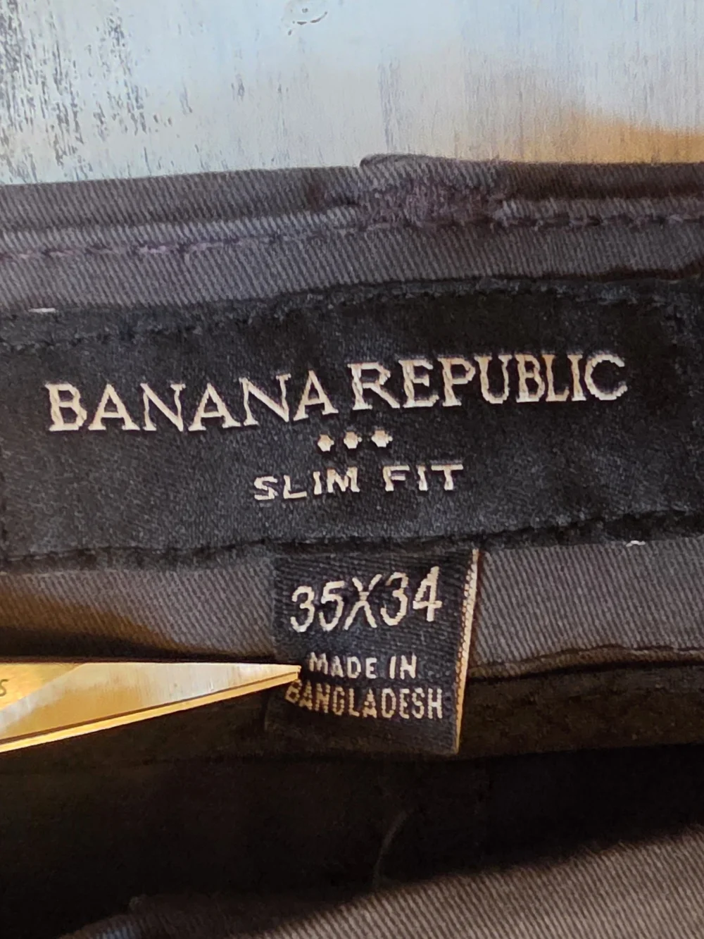 Banana Republic Men's Dark Gray Dress Pants Slim Fit Waist 35